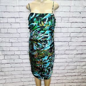 Night Way Sleeveless Midi Layered Dress Size 14